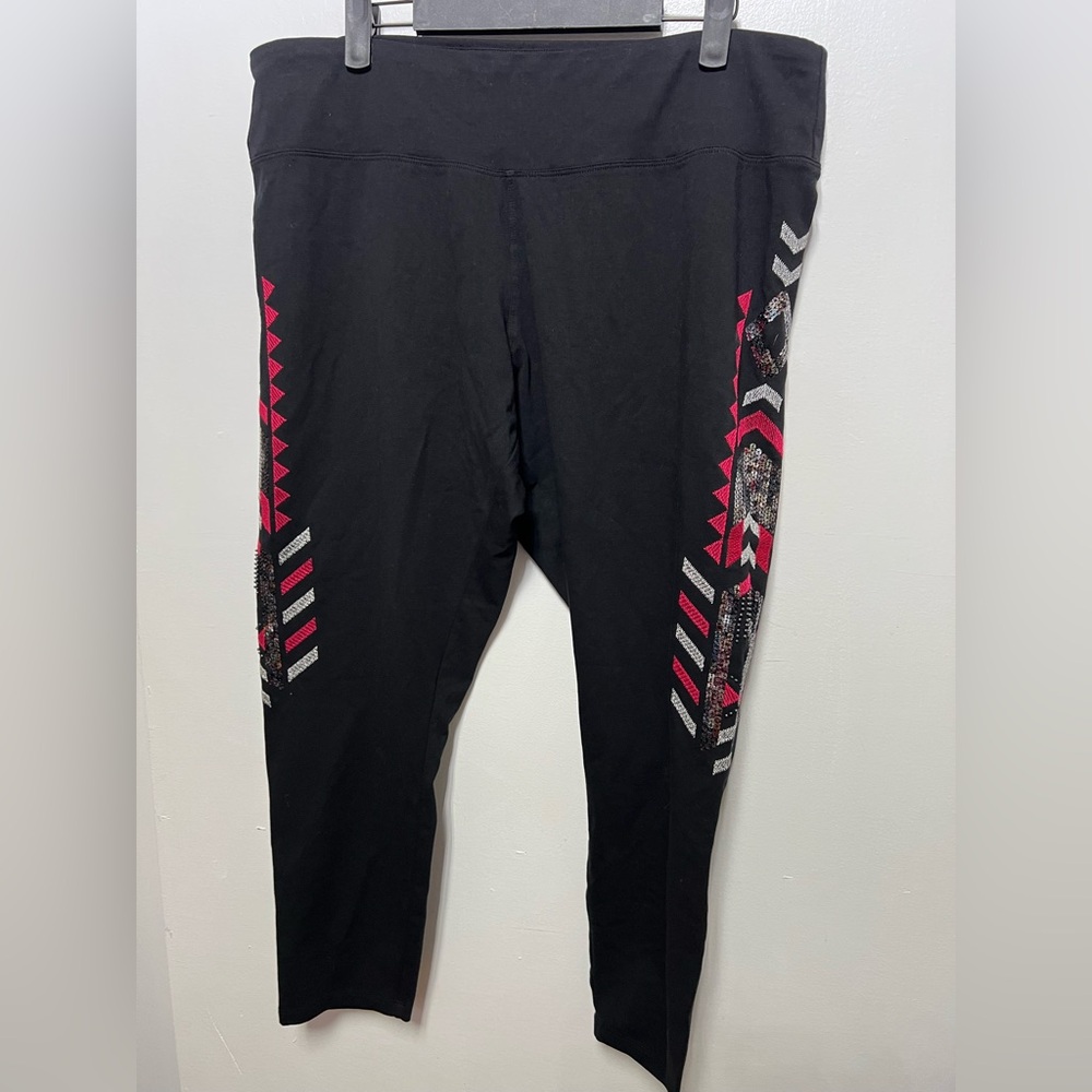 “Express SZ: (XL/TG) Tights Black, Red, Silver Sides New No Tags
